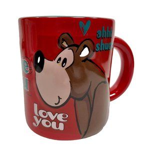 GUND Ahhh Shucks Love You Bear Mug Red
